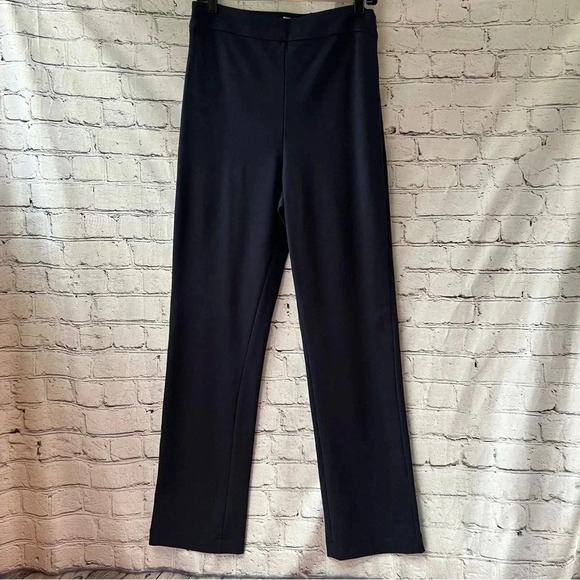 Chloe Kristyn Navy Blue‎ High Rise Pull On Designer Pants Size Medium - Picture 1 of 7